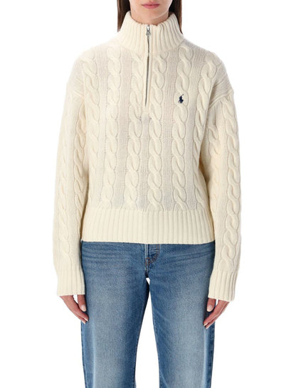 Polo Ralph Lauren Wool And Cashmere Cable-Knit Half-Zip Sweater