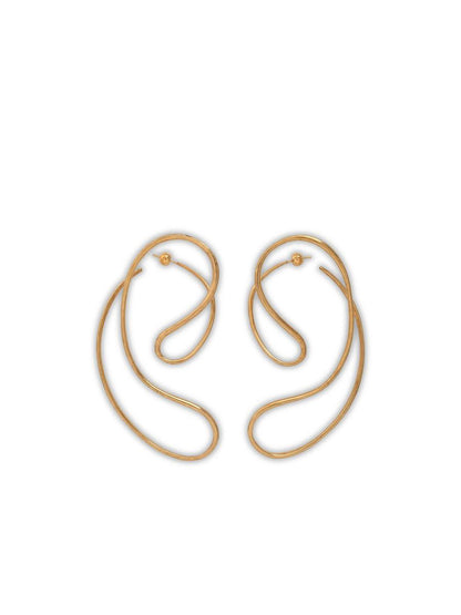 Panconesi Gold 'P Continua Large' Earrings