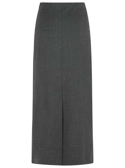 Loulou Studio 'Samos' Graphite Virgin Wool Skirt