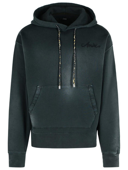 Amiri 'Bleach Bandana' Black Cotton Sweatshirt