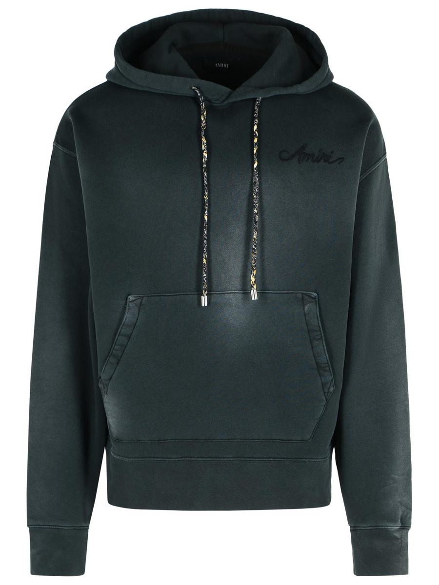 Amiri 'Bleach Bandana' Black Cotton Sweatshirt