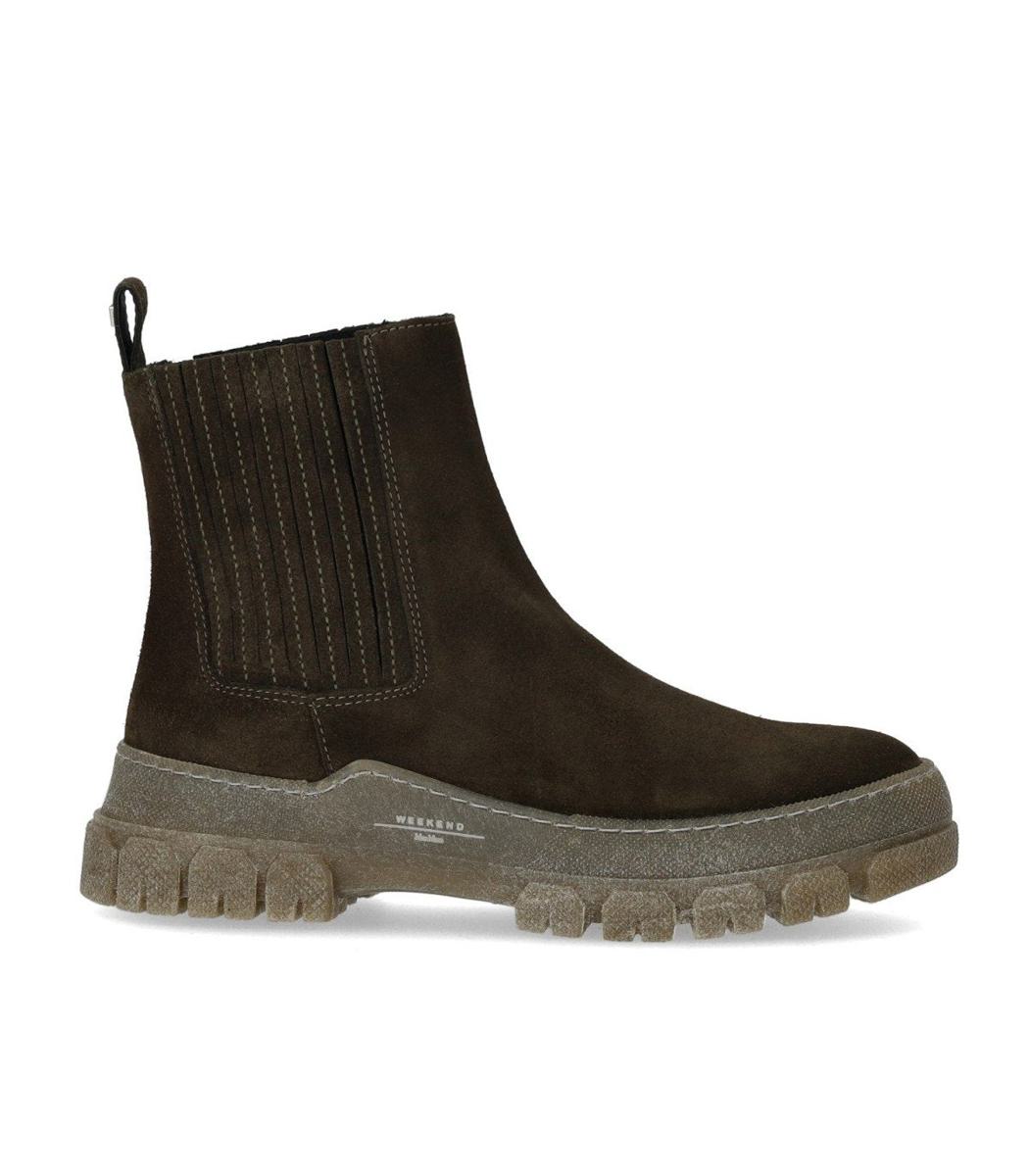 Weekend Max Mara Genepi Military Green Chelsea Boot