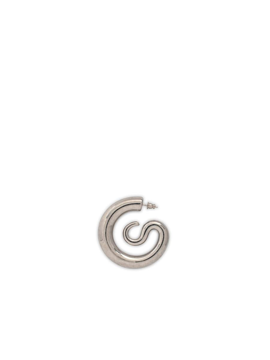 Panconesi Silver 'Serpent Hoops Medium' Earrings