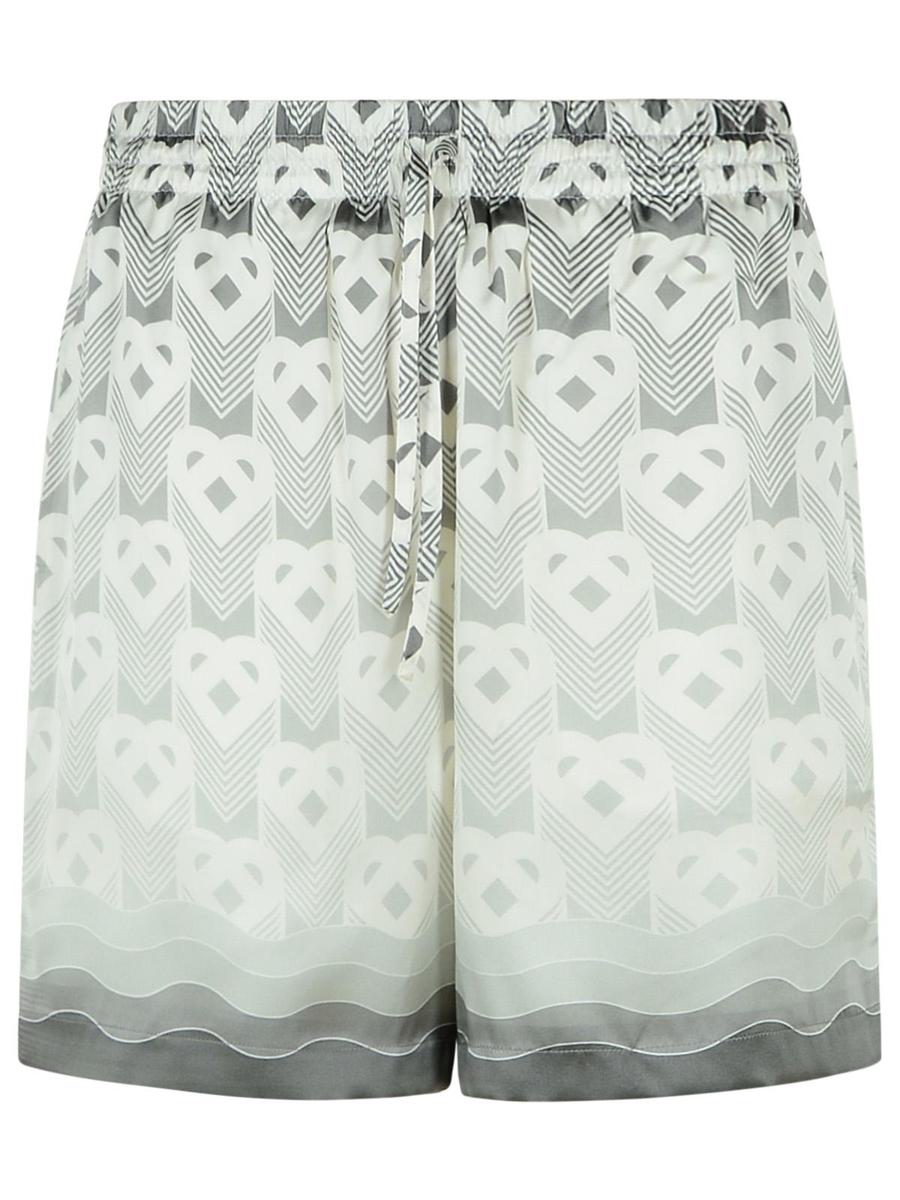 Casablanca Grey Silk Bermuda Shorts