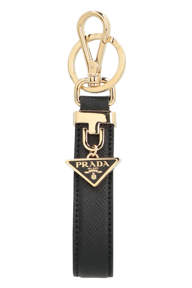 Prada Logo Detail Leather Card Holder