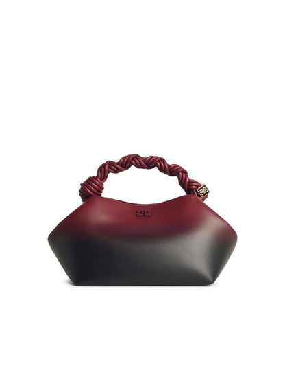 Small 'Ganni Bou' Bag In Red Shaded Leather Blend