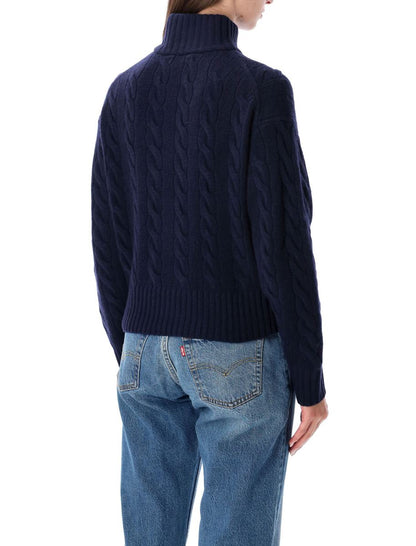 Polo Ralph Lauren Wool And Cashmere Cable-Knit Half-Zip Sweater