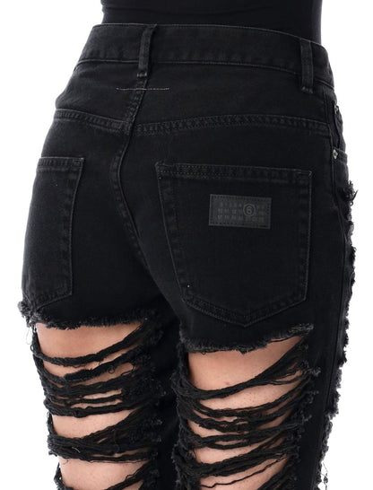 MM6 Maison Margiela Distressed Slim Fit Jeans