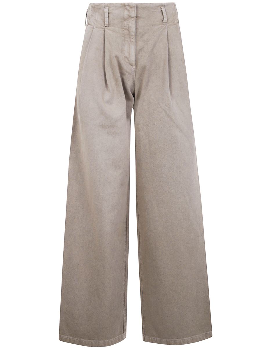 Golden Goose "Journey W`S" Pant Wide Leg Cotton Denim Full Sky Wash Clothing