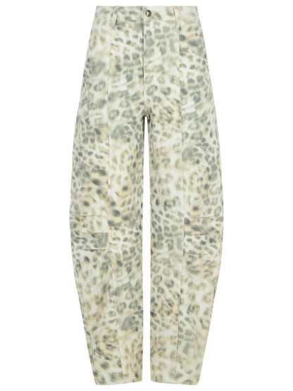 Rotate Birger Christensen 'Cargo' Multicolor Cotton Jeans