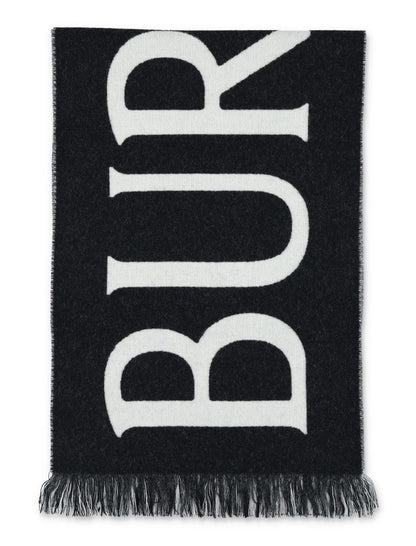 Burberry Logo Jacquard Wool Scarf