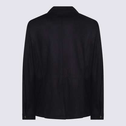 Canali Black Wool Casual Jacket