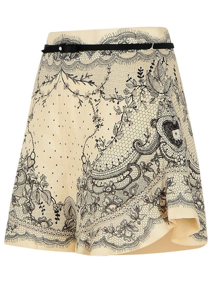 Zimmermann 'Crush' Ivory Linen Shorts