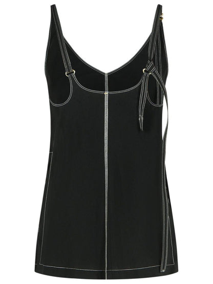 Sportmax 'Waser' Black Viscossa Tank Top