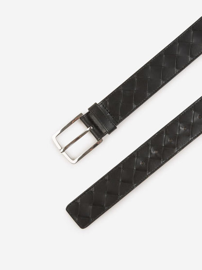 Bottega Veneta Leather Intrecciato Belt