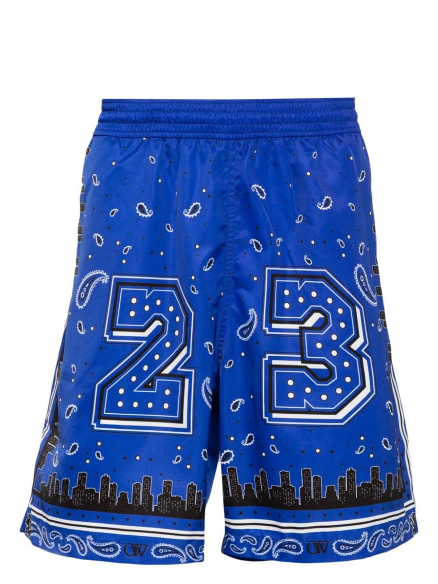 Off-White Bandana-Print Surfer Swim Shorts