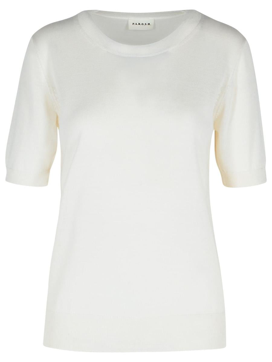P.A.R.O.S.H. Cream Wool Blend Sweater