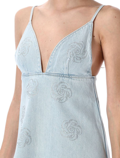Rotate Birger Christensen Denim Stud Mini Dress