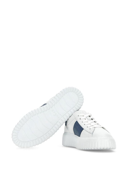 Hogan White H-Stripes Sneakers