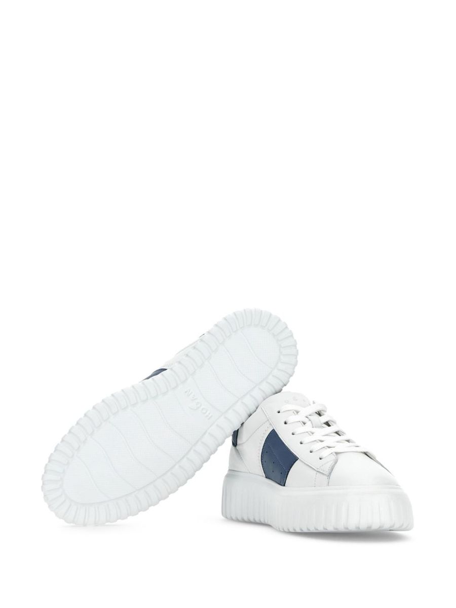 Hogan White H-Stripes Sneakers