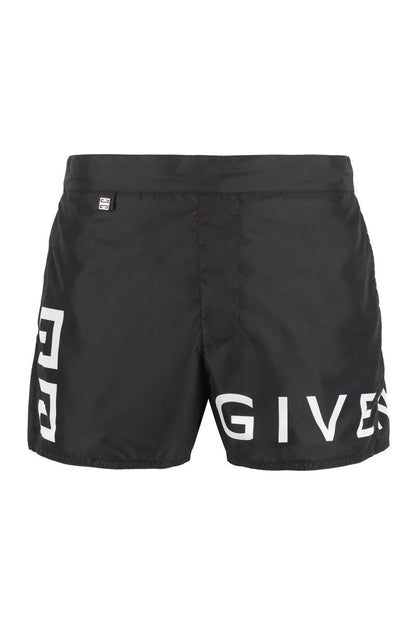 Givenchy Logo Print Swim Shorts