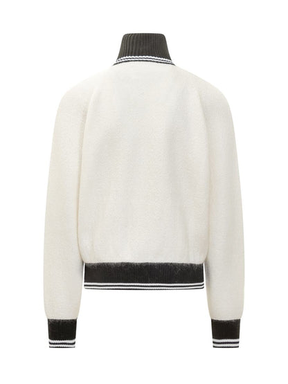 Jil Sander Jil Sander Two-Tone Knit Jacket With Zip