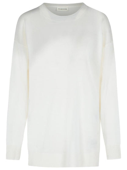 P.A.R.O.S.H. 'Over' Cream Wool Blend Sweater