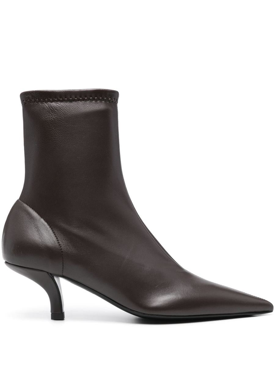 TOTEME Leather Heel Boots