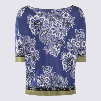 Etro Blue Multicolour Viscose Top