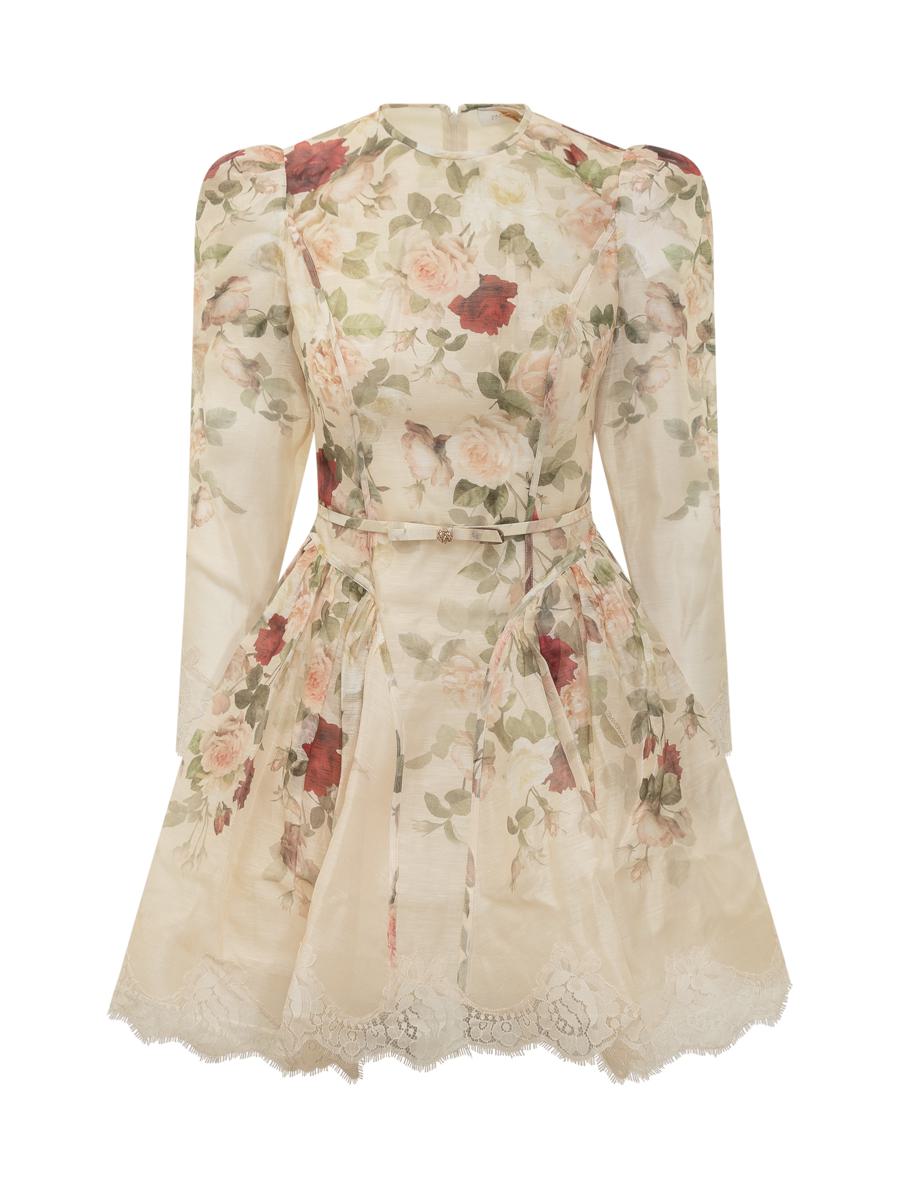 Zimmermann Zimmermann Short Floral Silk Dress