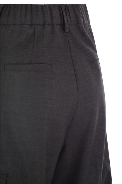 Herno Cargo Trousers In Wool And Viscose Blend
