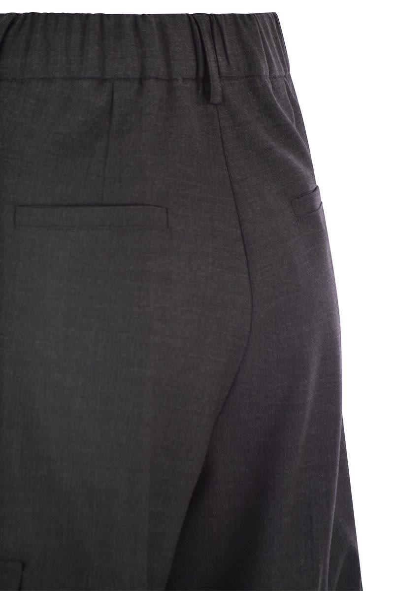Herno Cargo Trousers In Wool And Viscose Blend