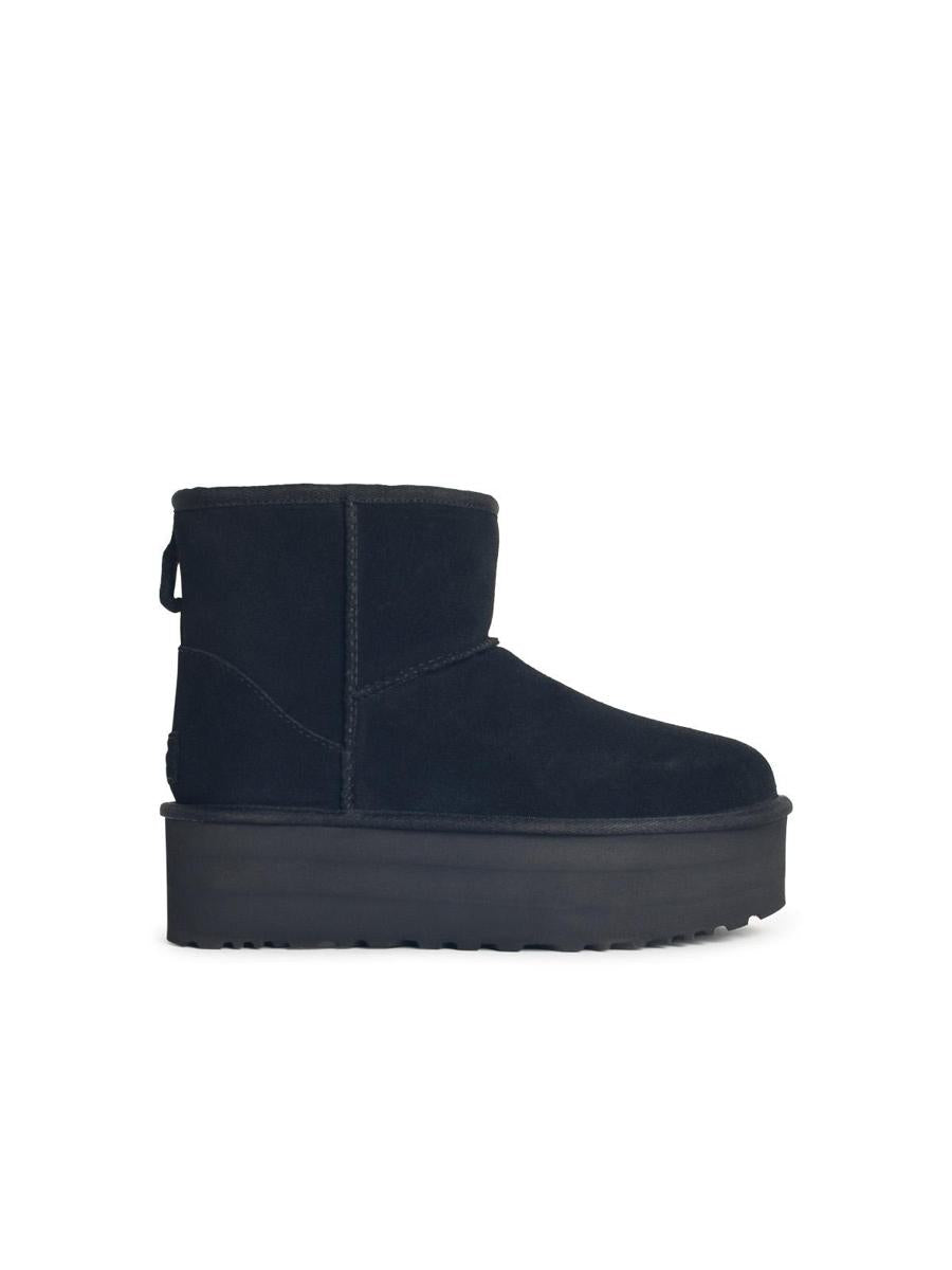 UGG 'Classic Mini Platform' Black Suede Boots