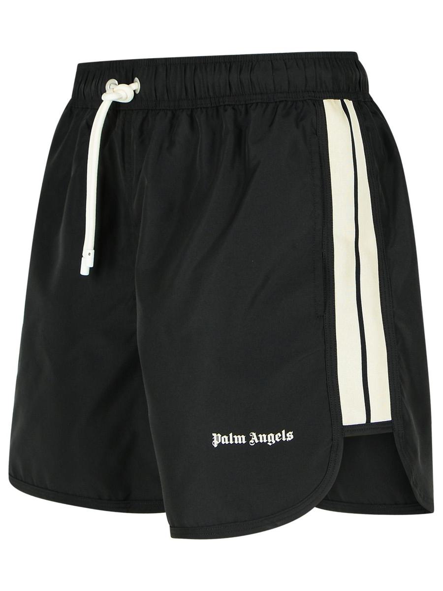 Palm Angels Black Polyester Swimsuit