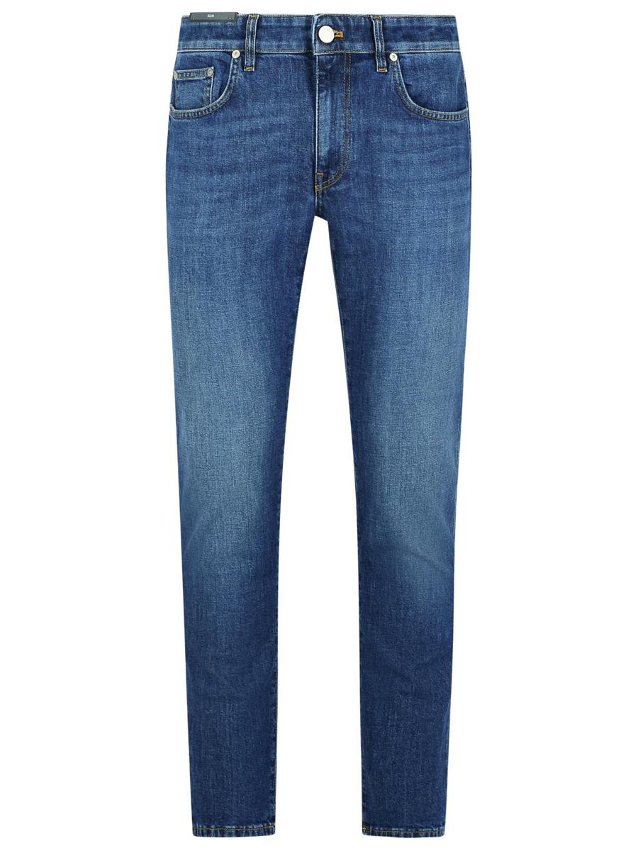 Pt05 Slim Light Blue Cotton Jeans