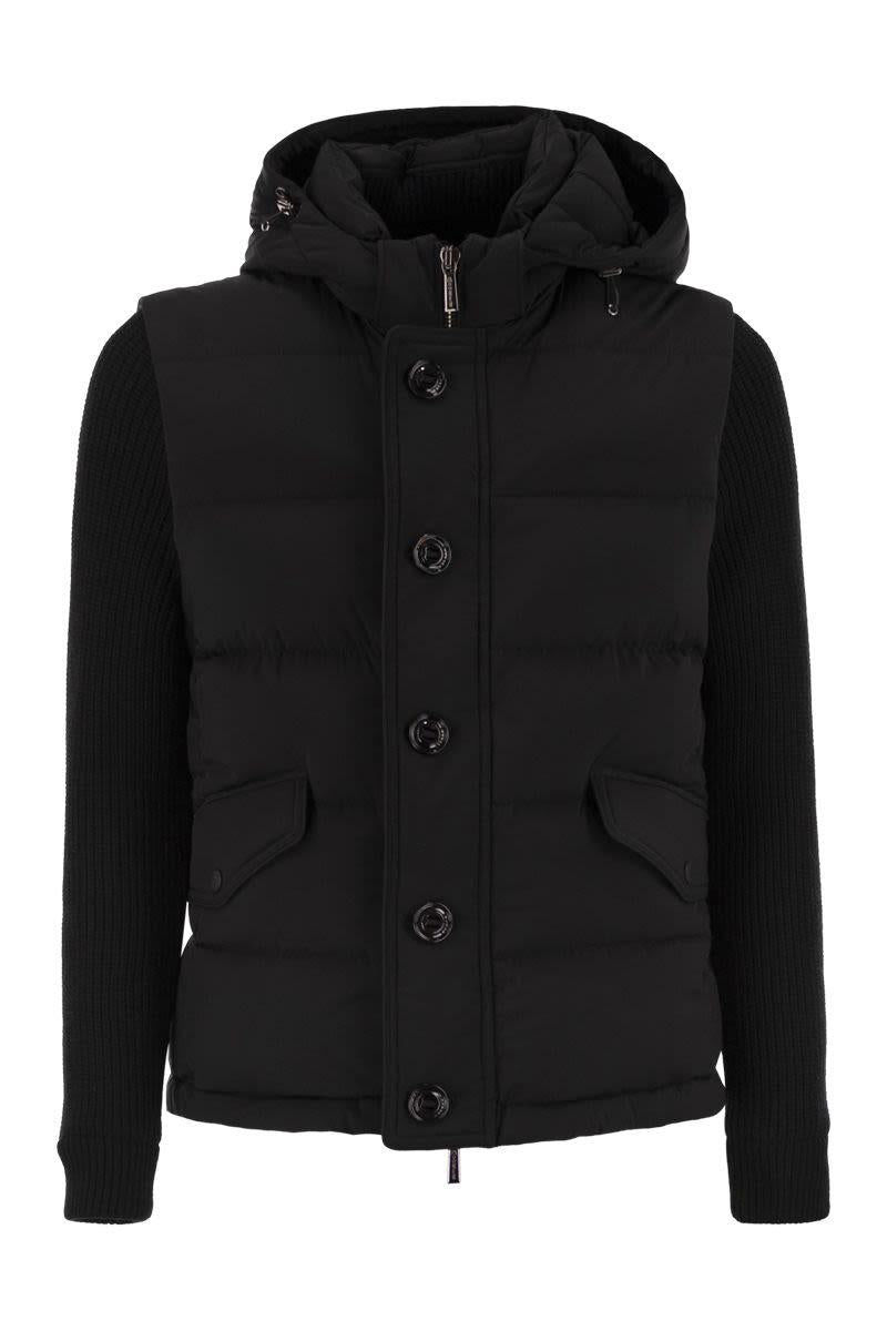 Moorer Foscolo-Knm - Bomber Jacket With Knitted Sleeves