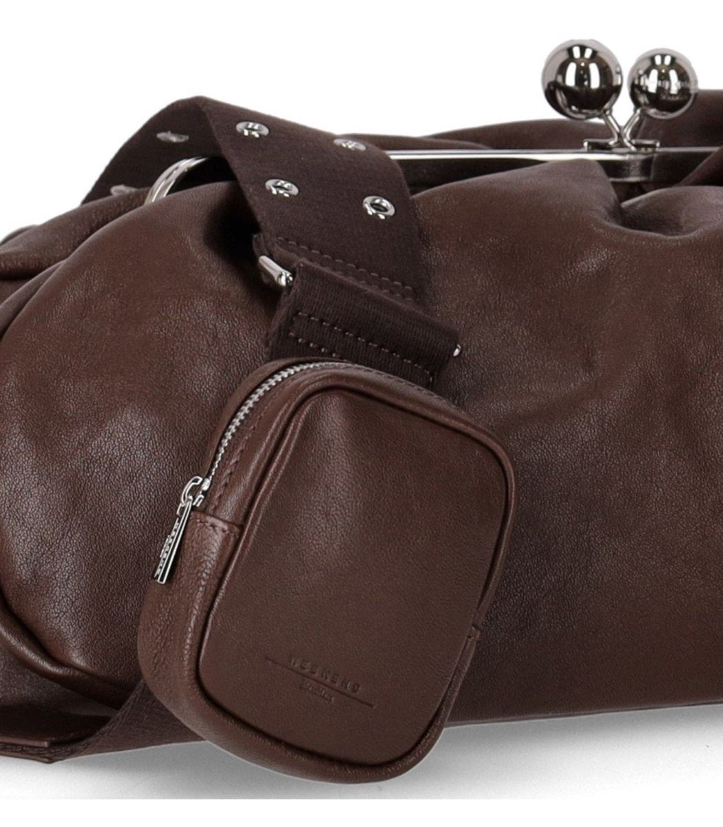 Weekend Max Mara Pasticcino Cristin Large Dark Brown Clutch