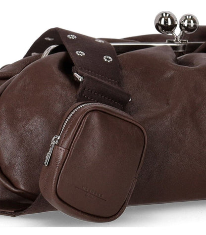 Weekend Max Mara Pasticcino Cristin Large Dark Brown Clutch