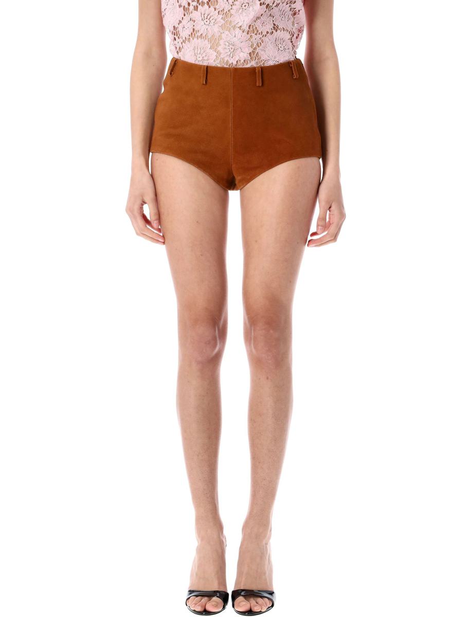 Self-Portrait Suede Shorts