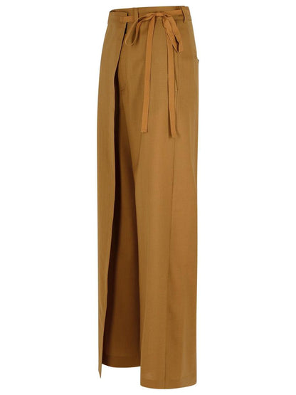 MM6 Maison Margiela Beige Wool Trousers