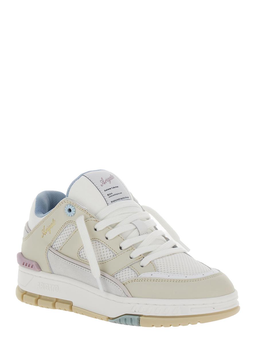 'Area Lo' White And Multicolor Sneakers With Logo Detail In Leather Blend Woman