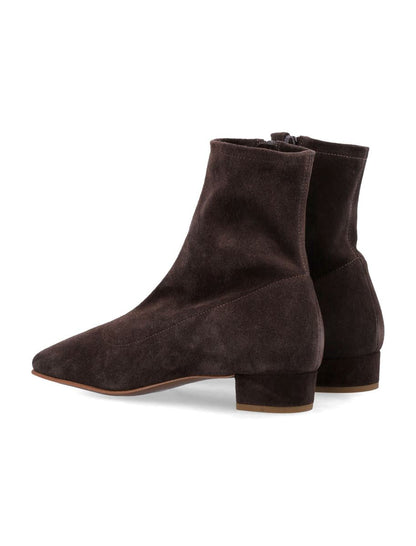 By Far Este Ristretto Brown Suede Ankle Boots