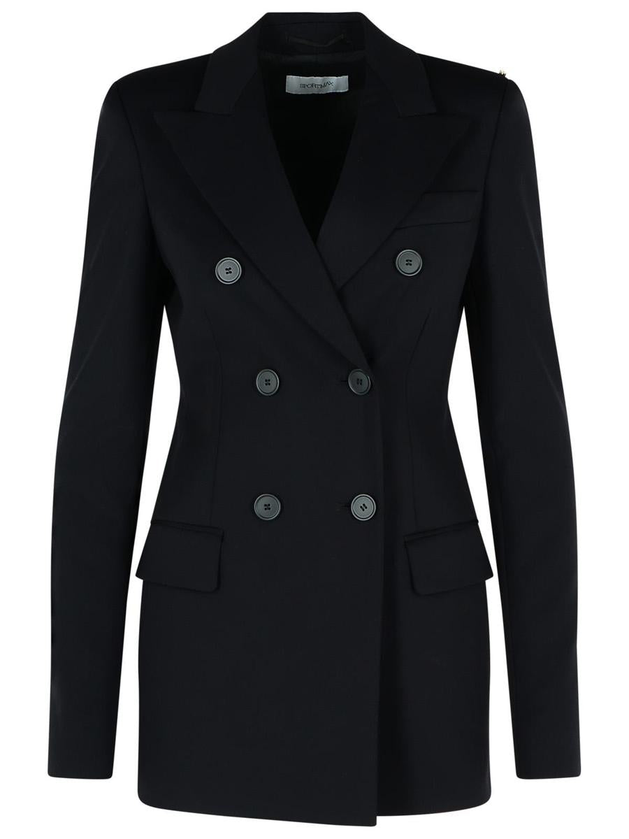 Sportmax 'Frizzo' Black Polyamide Blend Jacket