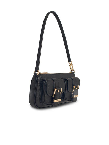 Michael Kors 'Zoe' Black Leather Bag