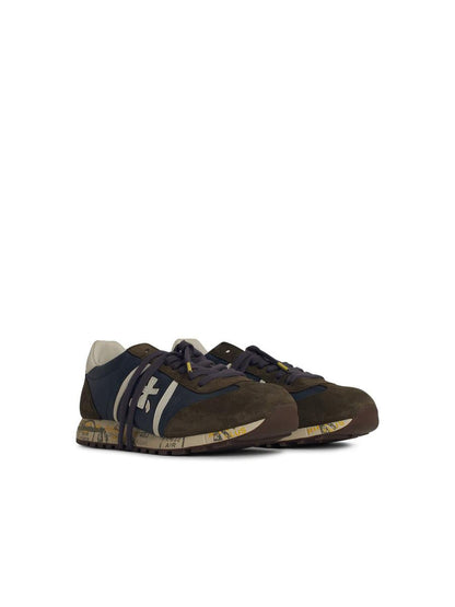 Premiata 'Lucy' Blue Leather Blend Sneakers