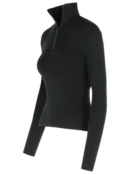 Courrèges Black Merino Wool Sweater
