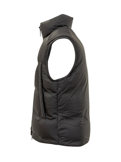 Y-3 Adidas Black Zippered Padded Vest Y-3