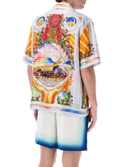 Casablanca La Tornade De Rose Silk Shirt