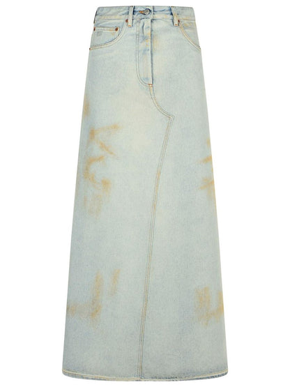 Mm6 Maison Margiela Blue Denim Skirt